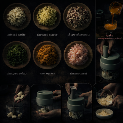 4 in 1 Portable Electric Vegetable Cutter Set