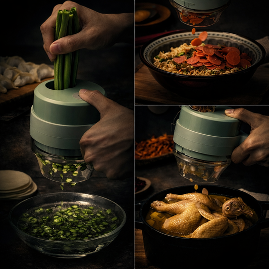 4 in 1 Portable Electric Vegetable Cutter Set